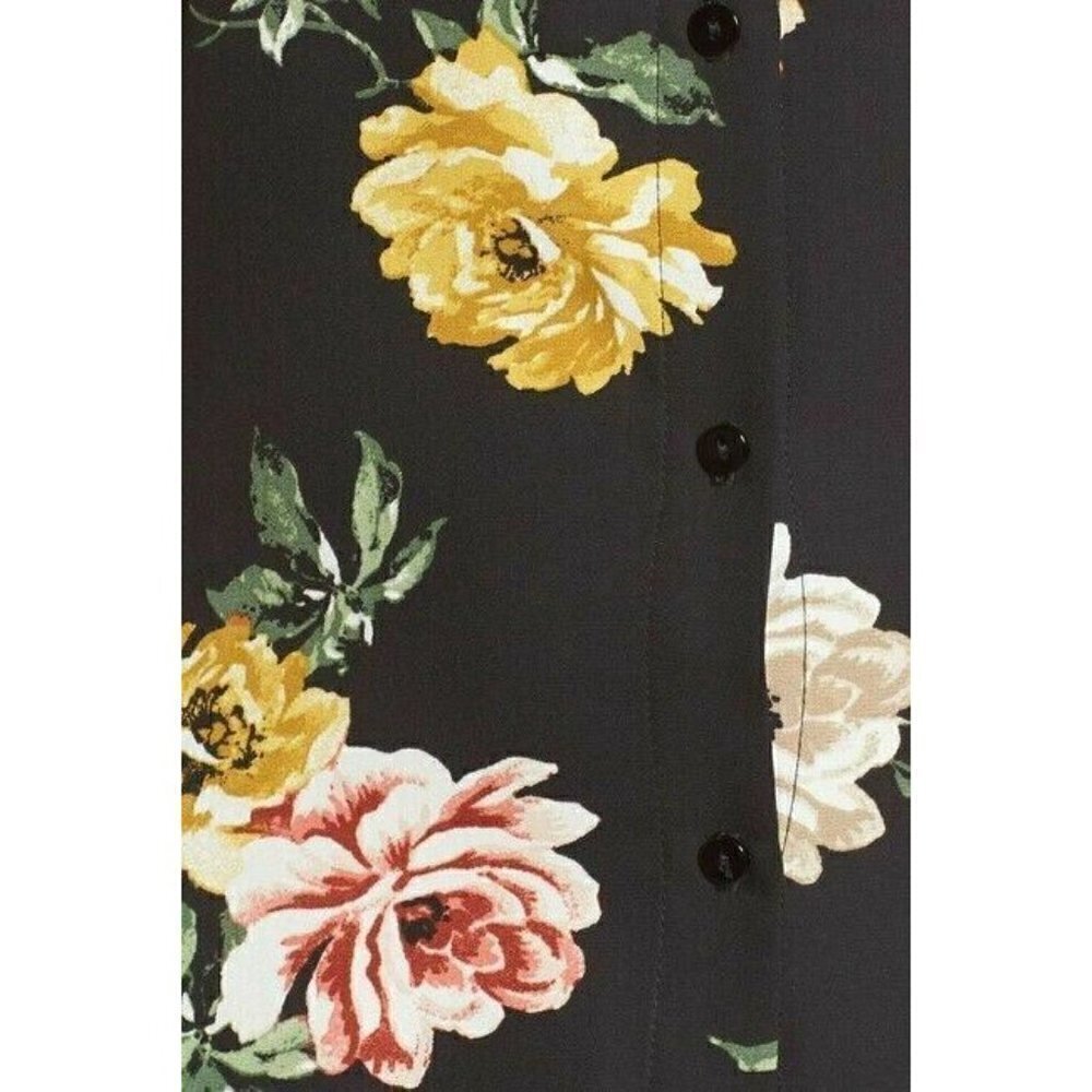 BP. Women Black Floral Ruffle Strappy Maxi Dress L - Picture 4 of 6